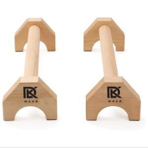 Parallettes Push Up Bars, Joint-Friendly Beech Wood Calisthenics Equipment for Home, Durable Handstand Trainer Push Up