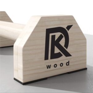 Wooden Parallettes Push Up Bars, Joint-Friendly Beech Wood Calisthenics Equipment for Home, Durable Handstand Trainer Push Up