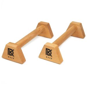 15inch Wooden Parallettes Bars/Push Up Bars for Parallettes Calisthenics Exercises and Upper Body Strength Workout